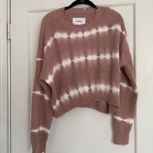 pistola tie dye pink and white cotton sweater. crewneck size s. only worn once
